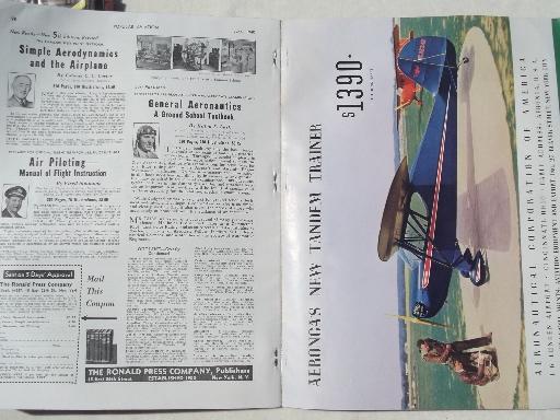 photo of 40s vintage Popular Aviation magazine, from airplane pilot estate collection #4