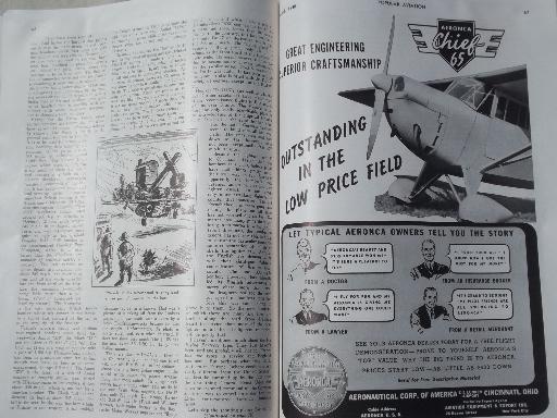 photo of 40s vintage Popular Aviation magazine, from airplane pilot estate collection #3