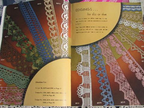 photo of 40s vintage crochet booklets lot, lacy trims, lace edging patterns #2