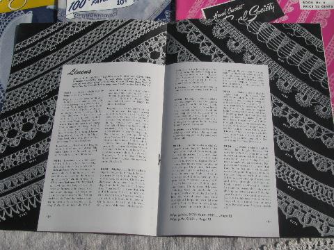 photo of 40s vintage crochet booklets lot, lacy trims, lace edging patterns #2