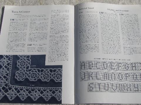 photo of 40s vintage crochet booklets lot, lacy trims, lace edging patterns #6