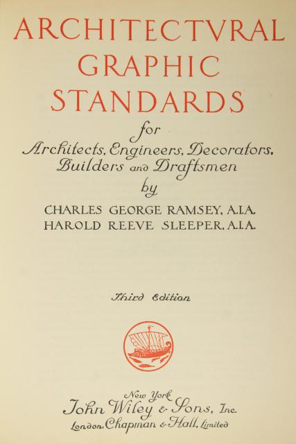 photo of 40s vintage edition of 1930s Architectural Graphic Standards, art deco building drawing design #4