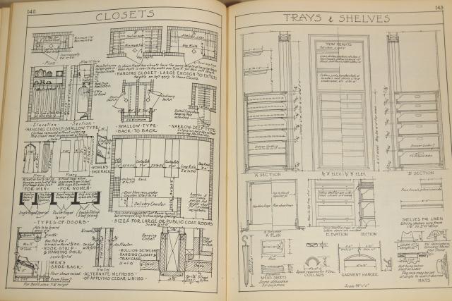 photo of 40s vintage edition of 1930s Architectural Graphic Standards, art deco building drawing design #7