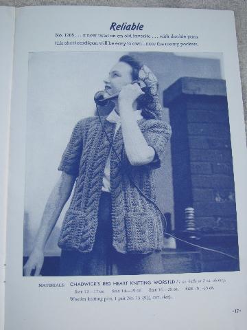 photo of 40s vintage wartime WWII Victory knitting booklets, lots of sweaters #4