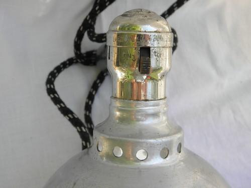 photo of 40s vintage work light, industrial shade spotlight, hand-held electric lamp #2