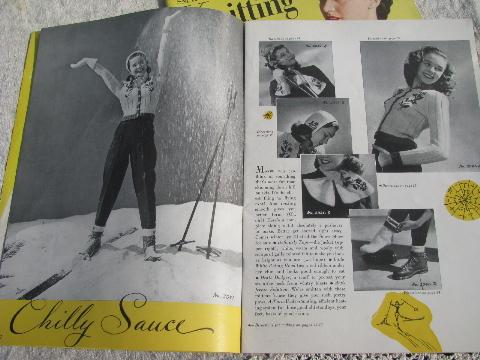 photo of 40s-50s vintage knitting pattern booklets and magazines, lots of sweaters #7