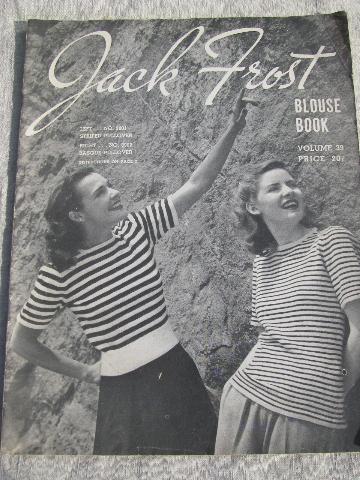 photo of 40s-50s vintage knitting pattern booklets and magazines, lots of sweaters #8