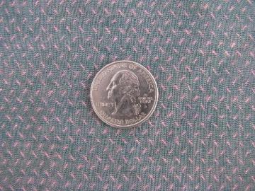 catalog photo of 40s-50s vintage shirting fabric, pink & blue jade jacquard, retro diamond plate weave