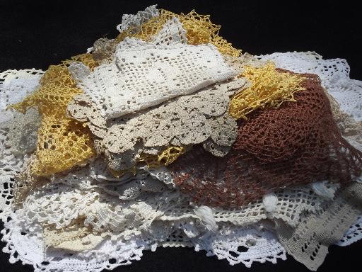 photo of 50+ pieces vintage lace work pieces, mats, crochet doilies, chair sets #1