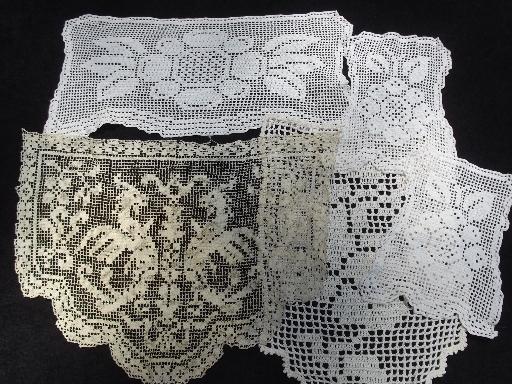 photo of 50+ pieces vintage lace work pieces, mats, crochet doilies, chair sets #7