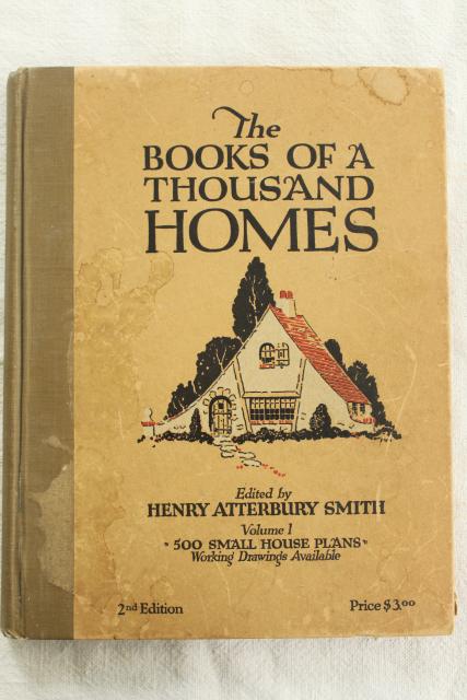 photo of 500 small house design plans vintage early 1900s 20s 30s, book of tiny houses cottages #1