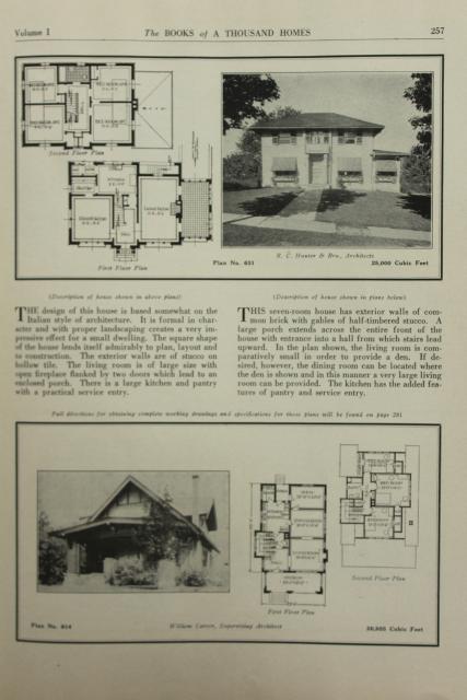 photo of 500 small house design plans vintage early 1900s 20s 30s, book of tiny houses cottages #10