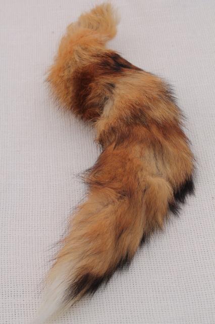 photo of 50s 60s furs, fluffy soft red fox fur tails for cabin decor or vintage charm fashion accessories #5