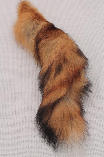 photo of 50s 60s furs, fluffy soft red fox fur tails for cabin decor or vintage charm fashion accessories #6
