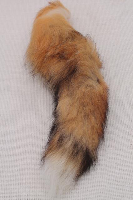 photo of 50s 60s furs, fluffy soft red fox fur tails for cabin decor or vintage charm fashion accessories #7