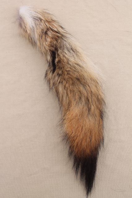 photo of 50s 60s furs, fluffy soft red fox fur tails for cabin decor or vintage charm fashion accessories #6