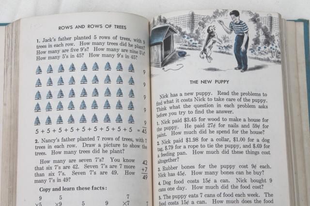 photo of 50s 60s vintage school books & readers, learning to read & numbers w/ great retro pictures #6