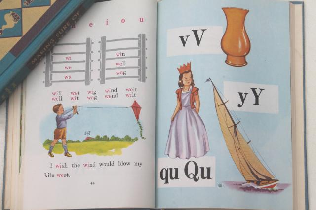 photo of 50s 60s vintage school books & readers, learning to read & numbers w/ great retro pictures #9