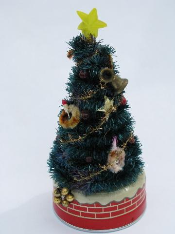 photo of 50's Japan vintage Blinking Xmas Tree, battery operated Christmas toy #3