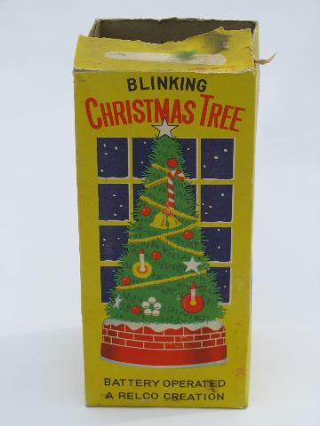 photo of 50's Japan vintage Blinking Xmas Tree, battery operated Christmas toy #5