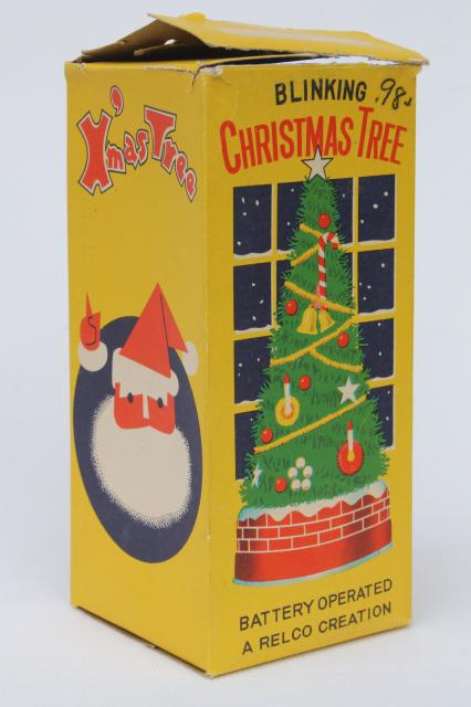 photo of 50s Japan vintage Blinking Xmas Tree, battery operated Christmas toy #8