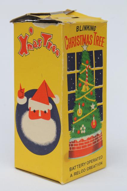 photo of 50s Japan vintage Blinking Xmas Tree, battery operated Christmas toy #9