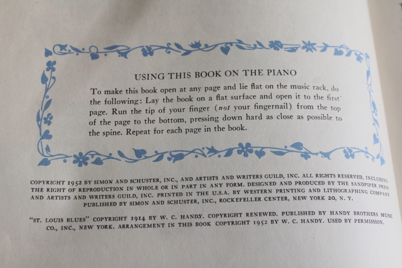 photo of 50s vintage Fireside Book of American Songs, folk music w/ lyrics, spirituals, ballads  #3