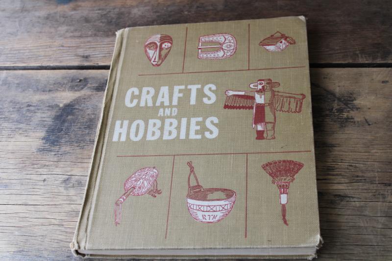 photo of 50s vintage Golden Book of Crafts & Hobbies, camp craft projects, DIY how-to #1