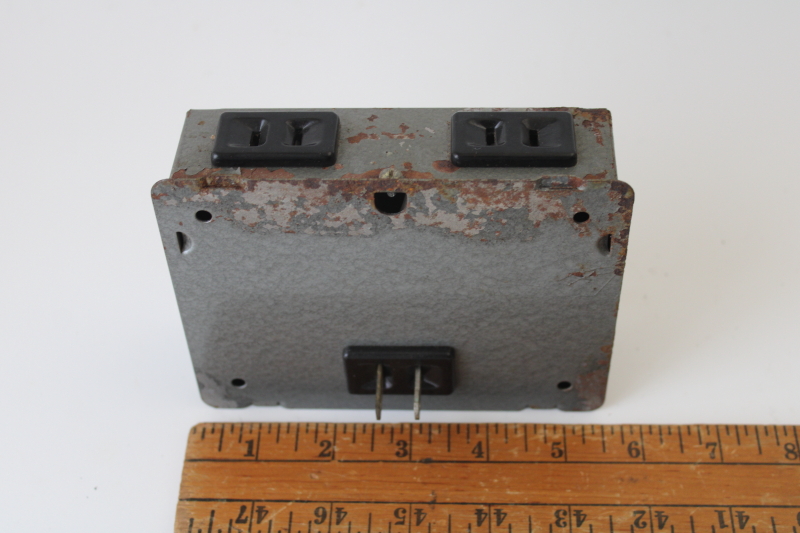 photo of 50s vintage Goodwill Mfg power panel working toy tool workshop electrical outlet box  #8