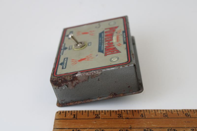 photo of 50s vintage Goodwill Mfg power panel working toy tool workshop electrical outlet box  #9