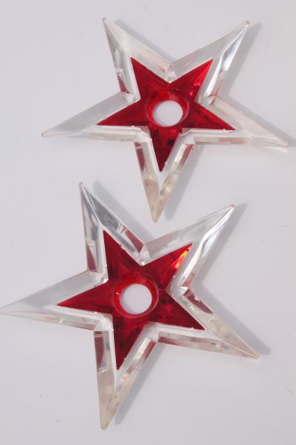 photo of 50s vintage On A Lite Christmas lights, plug in big bulbs w/ lucite stars etc. #6