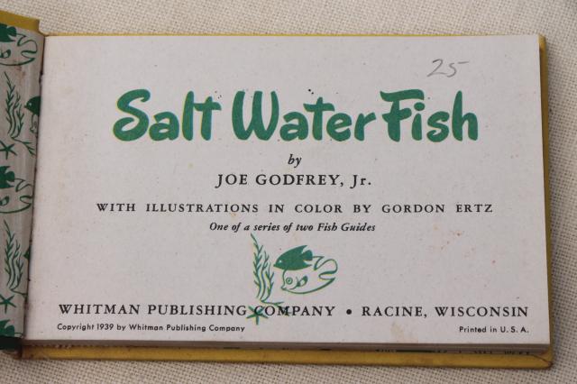 photo of 50s vintage Whitman Guides, lot of 10 little guide books flowers, trees, birds, fish #7