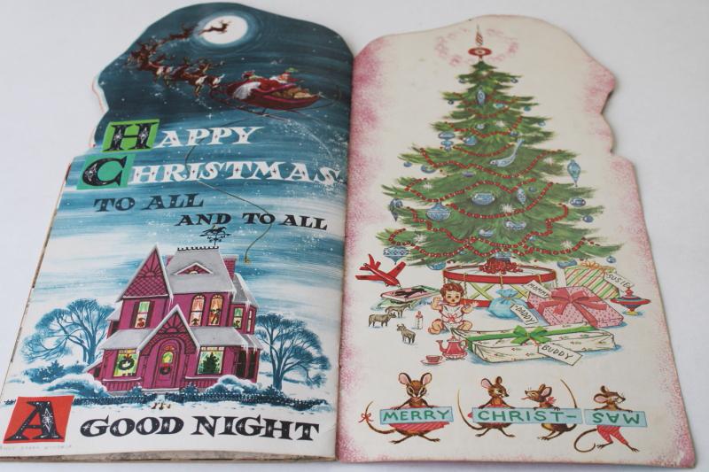 photo of 50s vintage Whitman die-cut Santa Night Before Christmas picture book #2