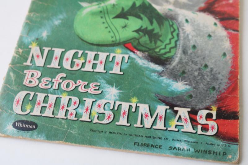 photo of 50s vintage Whitman die-cut Santa Night Before Christmas picture book #5