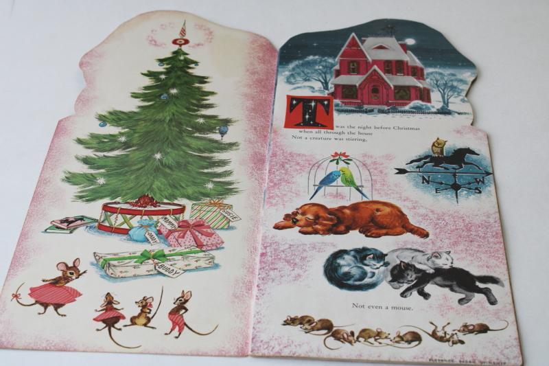 photo of 50s vintage Whitman die-cut Santa Night Before Christmas picture book #6