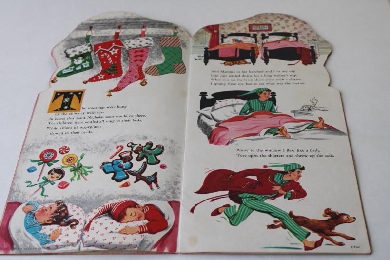 photo of 50s vintage Whitman die-cut Santa Night Before Christmas picture book #7