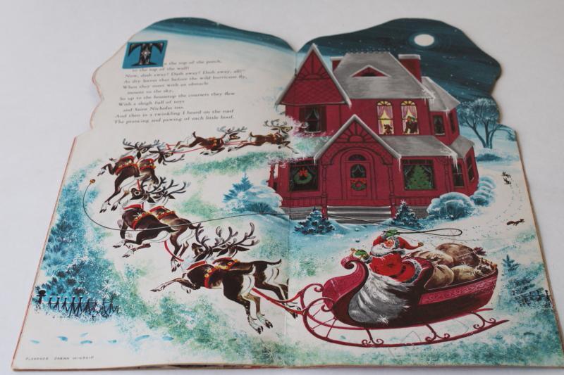 photo of 50s vintage Whitman die-cut Santa Night Before Christmas picture book #9