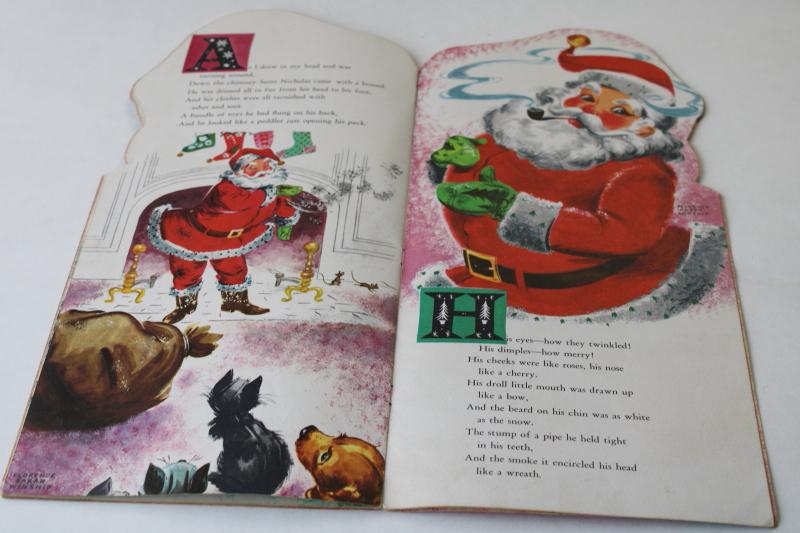 photo of 50s vintage Whitman die-cut Santa Night Before Christmas picture book #10