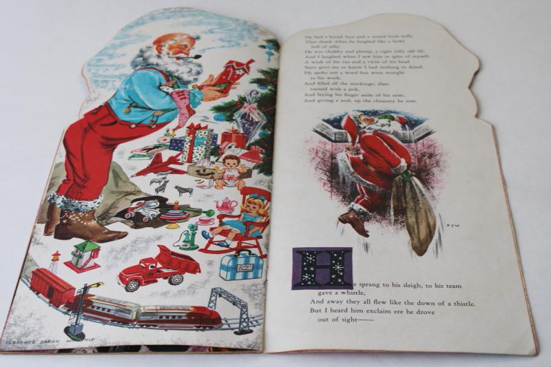 photo of 50s vintage Whitman die-cut Santa Night Before Christmas picture book #11