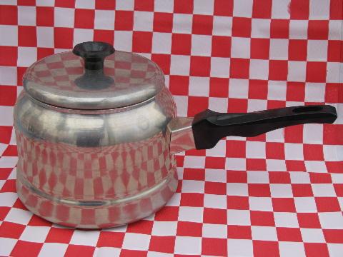 photo of 50's vintage aluminum cookware, Mirro 1 1/2 qt. double boiler #3