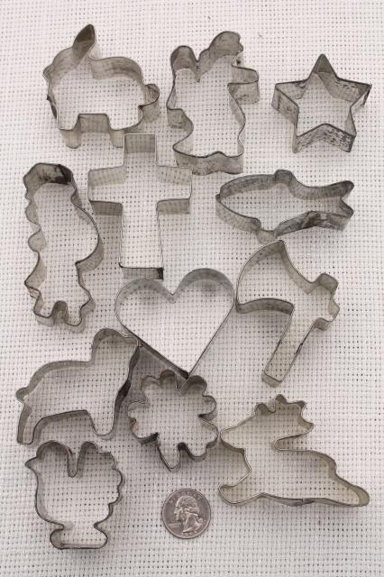 photo of 50s vintage cookie cutter set in original box, canape / cookie cutters for all occasions #2