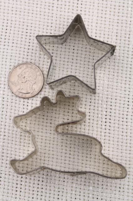 photo of 50s vintage cookie cutter set in original box, canape / cookie cutters for all occasions #4