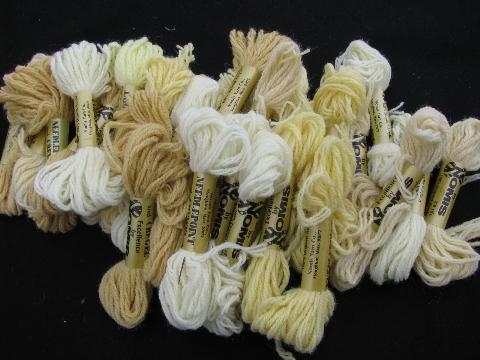 photo of 50s vintage crewel embroidery / needlepoint yarn lot, all acrylic, 50 skeins #3
