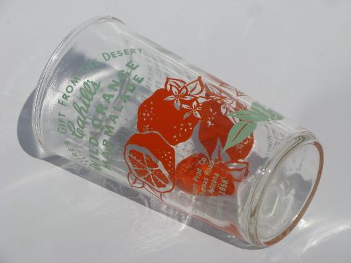 photo of 50s vintage jelly glass, Cahill's Wild Orange marmalade from Phoenix #3