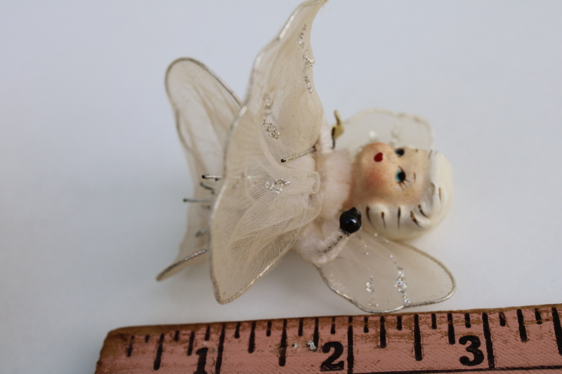 photo of 50s vintage mini angel ornament Christmas decoration, hand painted ceramic Napco or Holt Howard?  #3