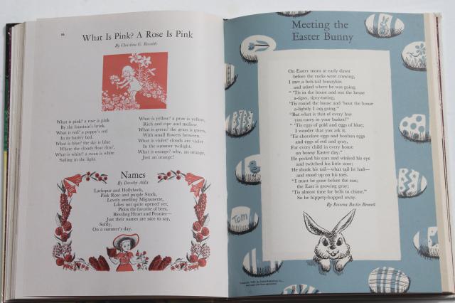 photo of 50s vintage picture books w/ large color illustrations, BH&G Story Book & Mother Goose #2