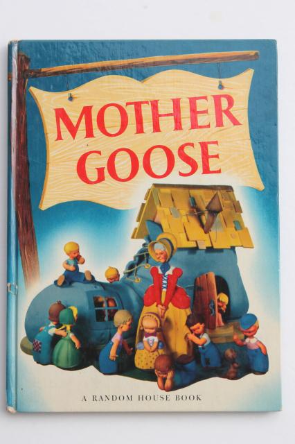photo of 50s vintage picture books w/ large color illustrations, BH&G Story Book & Mother Goose #5