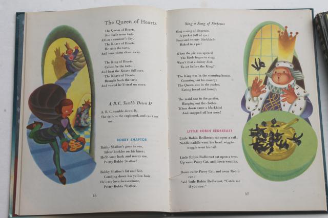 photo of 50s vintage picture books w/ large color illustrations, BH&G Story Book & Mother Goose #8