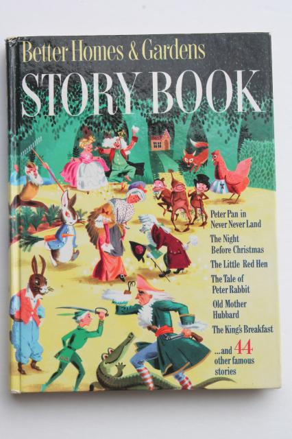 photo of 50s vintage picture books w/ large color illustrations, BH&G Story Book & Mother Goose #9