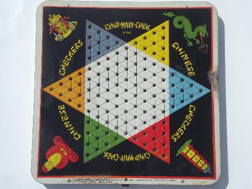 photo of 50s vintage tin litho game boards box games set, racing, magnetik baseball #5